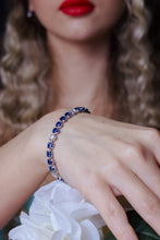 Load image into Gallery viewer, Blue Sapphire & Diamond Bracelet