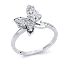 Load image into Gallery viewer, Diamond Pave Butterfly Earrings