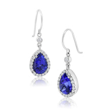 Load image into Gallery viewer, Exquisite Tanzanite & Diamond Earrings