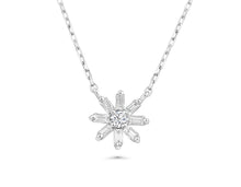 Load image into Gallery viewer, Diamond Baguette Necklace and Earrings