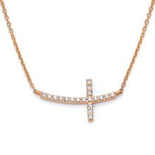 Load image into Gallery viewer, Med Diamond Cross Necklace