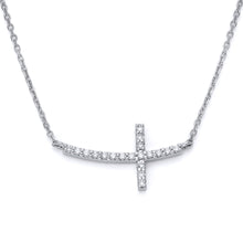 Load image into Gallery viewer, Med Diamond Cross Necklace
