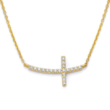Load image into Gallery viewer, Med Diamond Cross Necklace