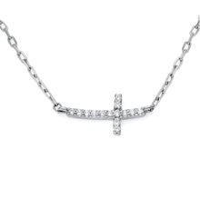 Load image into Gallery viewer, Small Cross Diamond Necklace