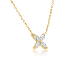 Load image into Gallery viewer, Marquise Yellow Gold Diamond Necklace