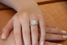 Load image into Gallery viewer, Double Halo Diamond Engagement Ring
