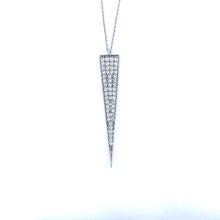 Load image into Gallery viewer, White Gold Spear Tip Necklace