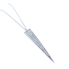 Load image into Gallery viewer, White Gold Spear Tip Necklace