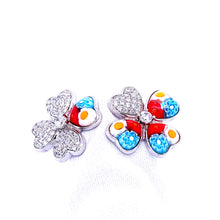 Load image into Gallery viewer, Murano Glass Open Double MilliFiori CZ Ring