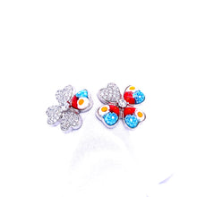 Load image into Gallery viewer, Murano Glass Open Double MilliFiori CZ Ring