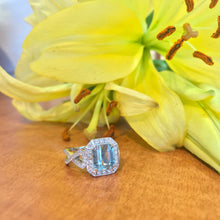 Load image into Gallery viewer, Aquamarine Diamond Ring