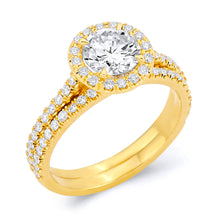 Load image into Gallery viewer, Halo Diamond Engagement Ring.