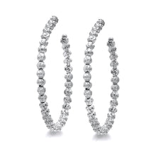 Load image into Gallery viewer, Fancy White Gold Hoop Earrings