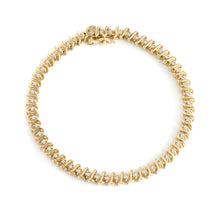 Load image into Gallery viewer, S-Link Diamond Tennis Bracelet in 14K Yellow Gold