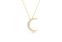 Load image into Gallery viewer, Crescent Moon Diamond Necklace