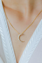 Load image into Gallery viewer, Crescent Moon Diamond Necklace