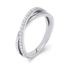 Load image into Gallery viewer, Elegant Criss Cross Diamond Band