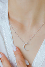 Load image into Gallery viewer, Crescent Moon Diamond Necklace