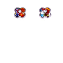 Load image into Gallery viewer, Murano Glass Flower Stud Earrings