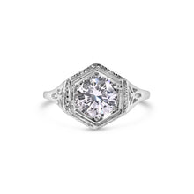 Load image into Gallery viewer, Art Deco Ladies Ring 1920's set in 14K White Gold
