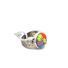Load image into Gallery viewer, Murano Glass Silver Ring
