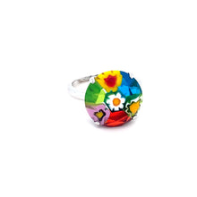 Load image into Gallery viewer, Murano Glass Silver Ring
