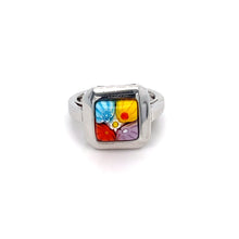 Load image into Gallery viewer, Murano Glass Silver Ring
