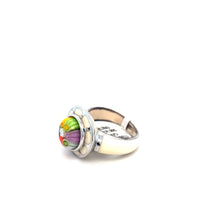Load image into Gallery viewer, Murano Glass Silver Ring
