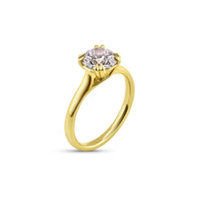 Load image into Gallery viewer, Round Brilliant Lab Grown Diamond Solitaire Ring set in 14K Yellow Gold
