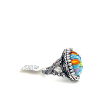 Load image into Gallery viewer, Murano Glass Silver Ring
