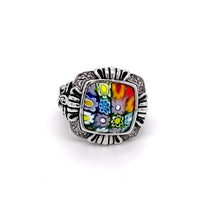 Load image into Gallery viewer, Murano Glass Silver Ring
