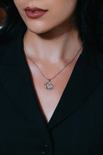Load image into Gallery viewer, Blue Sapphire &amp; Diamond Heart Necklace
