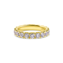 Load image into Gallery viewer, Lab Grown Diamond Band With 20 Round Brilliant Diamonds Ladies Ring set in 14K Yellow Gold
