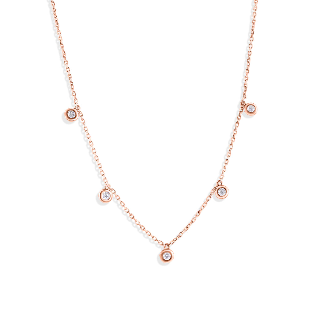 Bezel Diamond Necklace