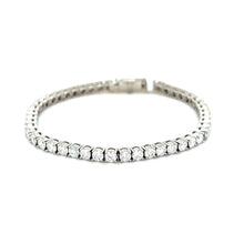 Load image into Gallery viewer, Diamond Tennis Bracelet with 51 Diamonds in 14K White Gold
