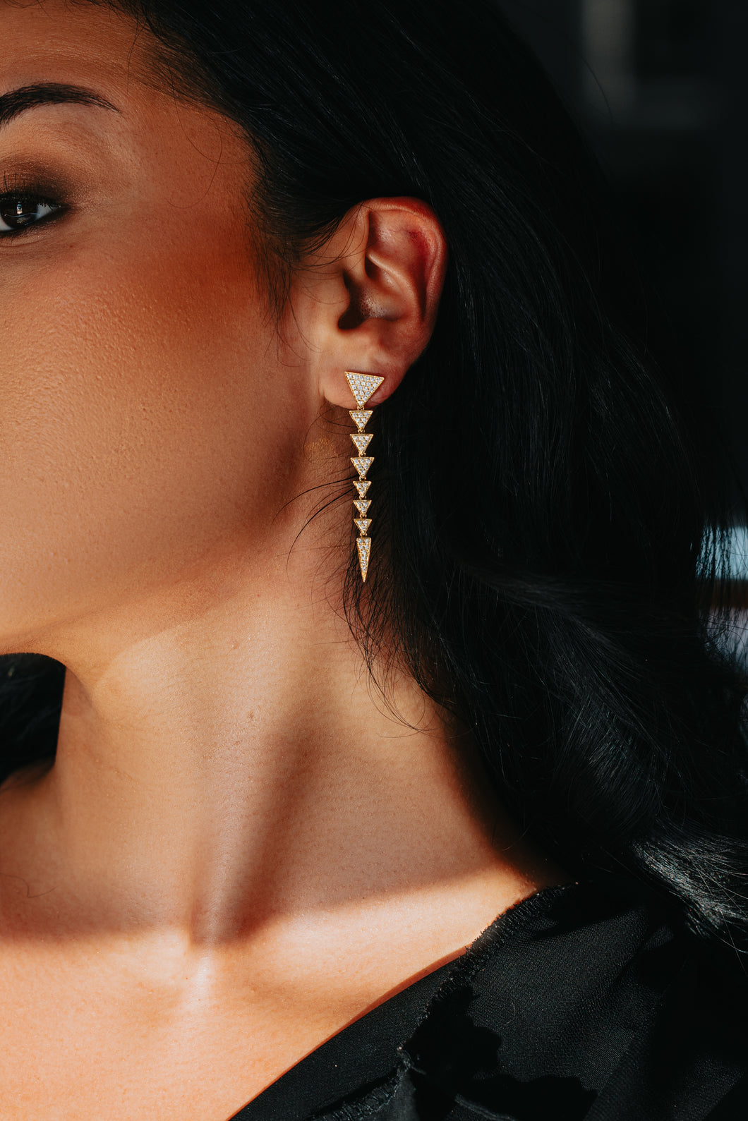 Elegant Incrusted Diamond Earrings