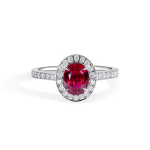 Load image into Gallery viewer, Brilliant Cut Spinel With Diamond Halo
