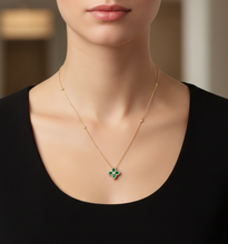 Load image into Gallery viewer, Four Leaf Clover Necklace in Yellow Gold
