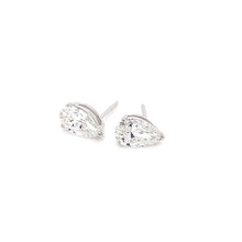 Load image into Gallery viewer, 2 Carat Pear-Shaped Lab Grown Diamond Earring set in 14K White Gold
