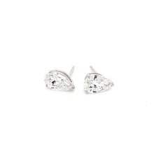 Load image into Gallery viewer, 2 Carat Pear-Shaped Lab Grown Diamond Earring set in 14K White Gold
