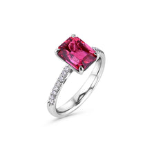 Load image into Gallery viewer, Diamond &amp; Pink Tourmaline Ring.

