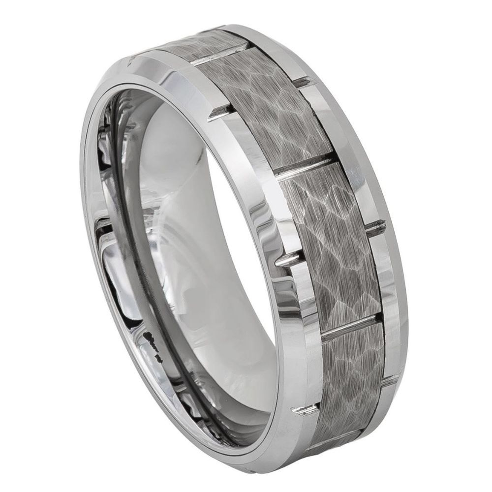 Tungsten Carbide Hammered Band