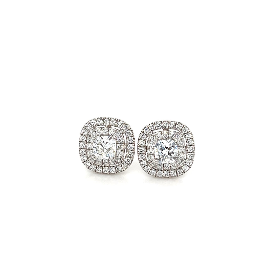 Double Halo Diamond Studs