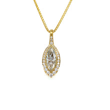 Load image into Gallery viewer, Bezel Set Marquise Diamond Pendant
