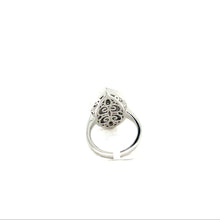 Load image into Gallery viewer, Bezel Set Marquise Diamond And Sapphire Ring
