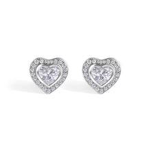 Load image into Gallery viewer, Heart Diamond Stud Earrings
