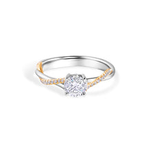 Load image into Gallery viewer, Elegant Twisted Shank Diamond Engagement Ring
