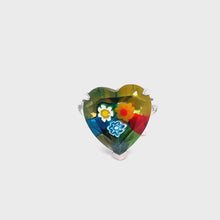 Load and play video in Gallery viewer, Murano Glass Silver Ring

