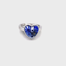 Load and play video in Gallery viewer, Murano Glass Silver Ring
