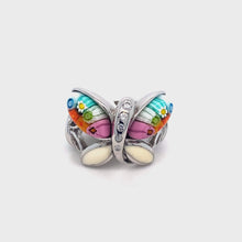 Load and play video in Gallery viewer, Murano Glass Silver Ring
